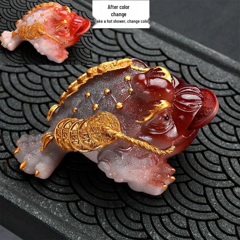 

Creative Color-Changing Resin Tea Pet Ornament