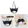 Girl Student Cartoon Kuromi My Melody Nylon Tote Bag With Zipper Closure For Casual Daily Use