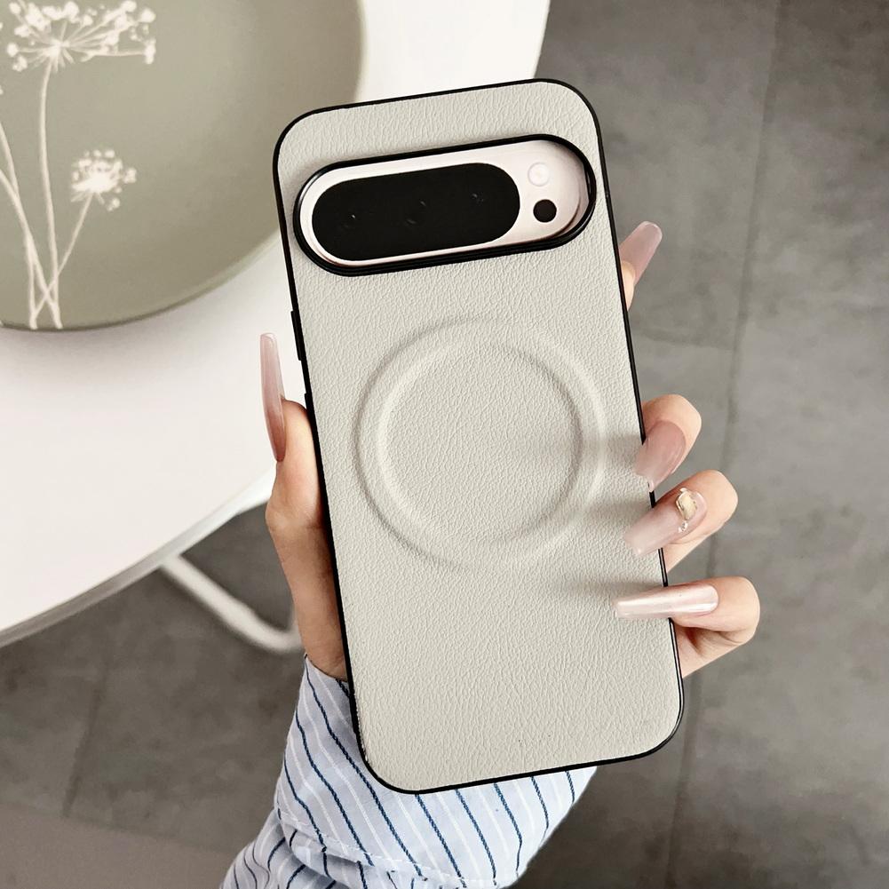 

Plain Leather Built-in Magsafe Magnetic Ring Phone Case For Pixel10 Pro XL Pixel 10 9A 9 Pro XL 8a 8 7A 7 Camera protect cover Google Pixel 10 Pro