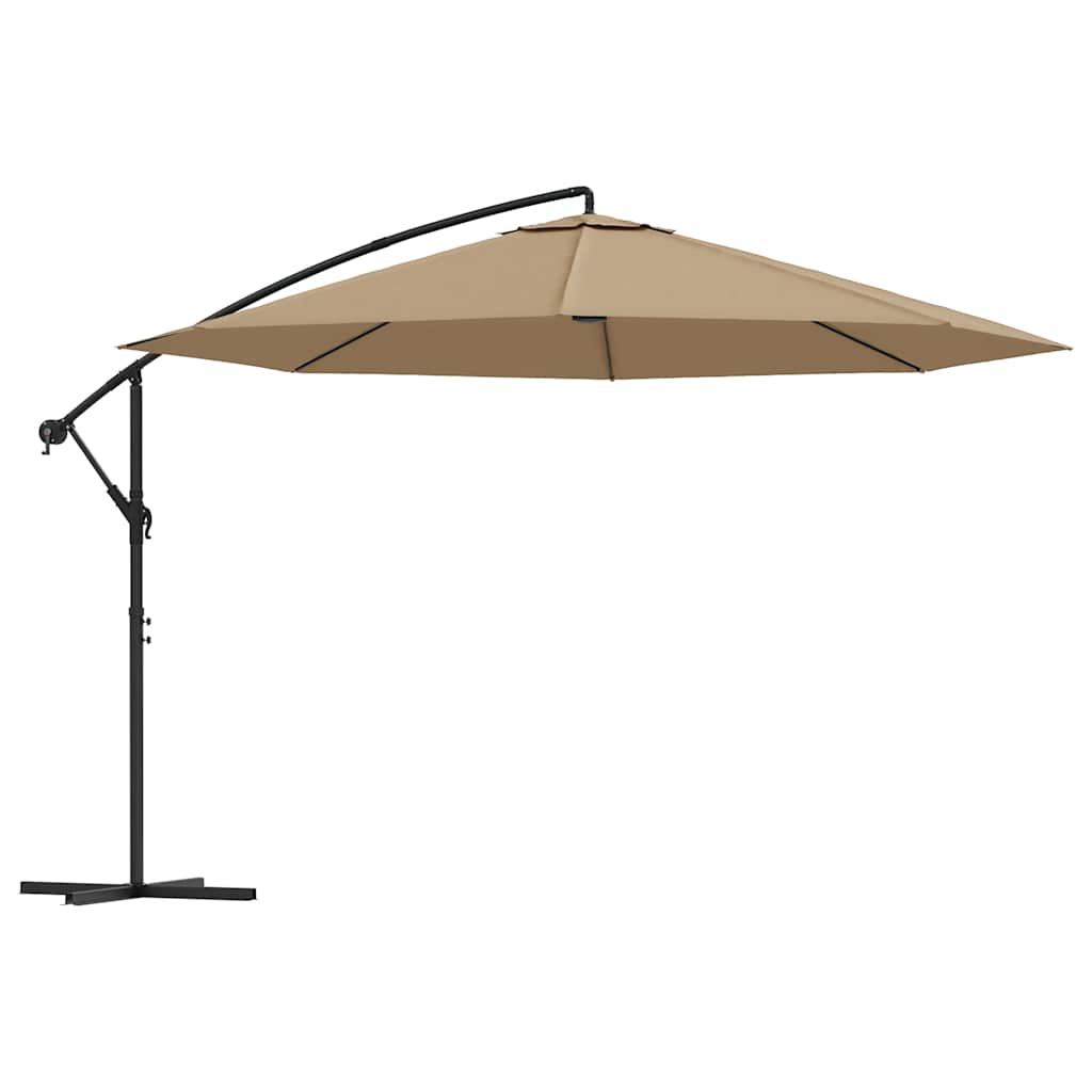 Cantilever Umbrella with Aluminum Pole 350 Cm Taupe