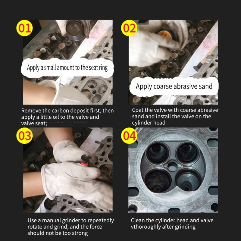 2Pcs Valves Lapping Sticks Hand Lapping Grinding Stick Tool Sucker Kit with Sucker Cups for Vehicle Oil System Repair