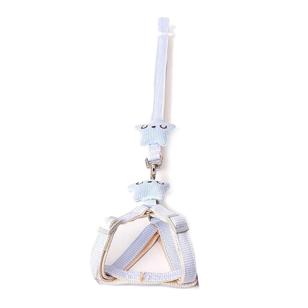 Dog Harness Leash Adjustable Comfortable Handle Safe Pet Vest with Traction Rope for Cat Walking