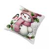 Pillow Case Christmas Snowman Square Pillow Cover Cute Funny Cushion Cover Graphic Pillowcases For Sofa Bedroom Home Decor