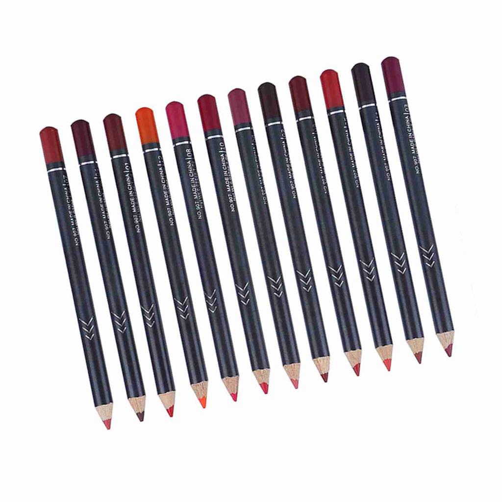 12 Colors Set Mattee Waterproof Lip Liner Pencil Lipstick Pen Long Lasting Comestic Tool