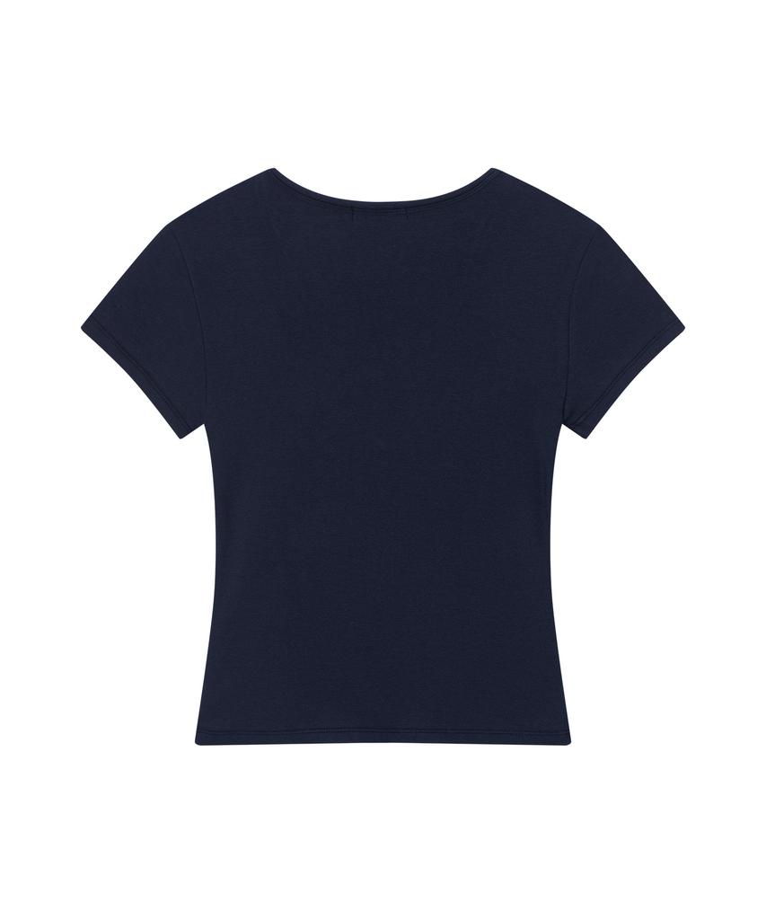 Aejeuon Ever Button Tee / Navy
