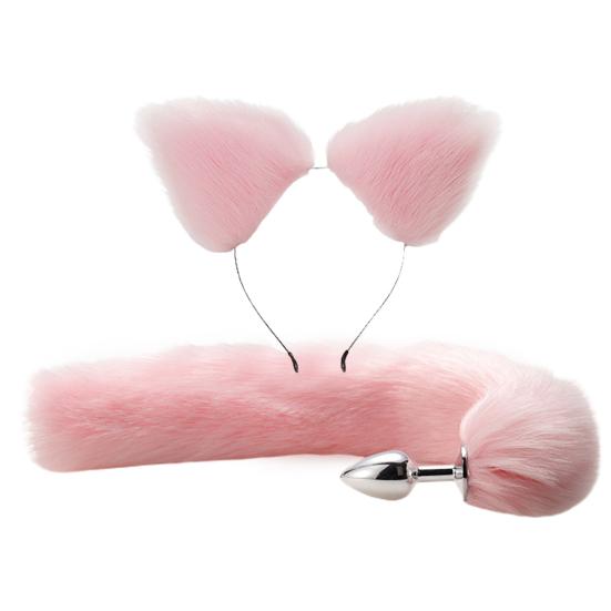 1 Set Anal Plug with Headband Multicolor Relieve Fatigue Quick To Climax Reusable Role Play Tool Aluminum