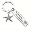 Inspirational Stainless Steel Keychain Class Of 2025 Graduation Gift Thank You Gift For Coworker Daisy Bee Starfish Charm Keychain