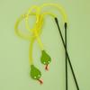 Interactive Teasing Stick with Bell Sound Realistic Snake Design Bite Resistant Relieves Boredom Attractive Cat Toy