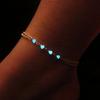 Little Star Heart Flower Glow In the Dark Ankle Bracelet Anklet Women's Jewelry
