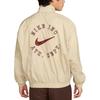 Nike Solid Color Zipper Logo Loose Jacket Men Jackets Beige HV6918-251