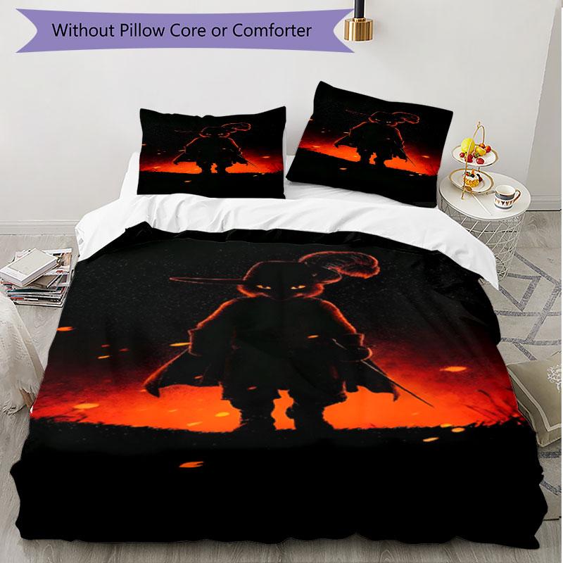 3pcs Duvet Cover Set (1*Duvet Cover + 2*Pillowcase, Without Core), Puss In Boots Print Soft All‑Season Bedding Set, Home Bedroom Decor Gift