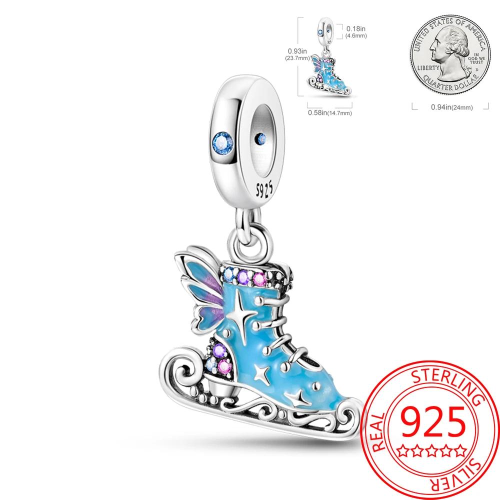 Copper Shining Roller Skates And List Of Musical Symbols Charm Fit Bracelet Necklaces Women'S Jewelry Gift