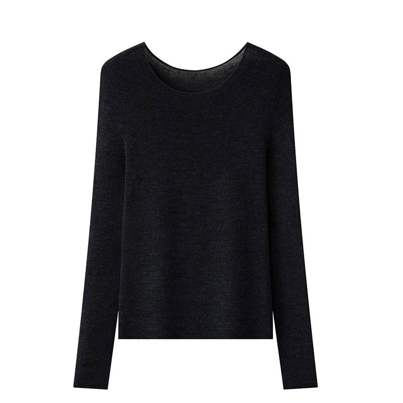 Needle Island Seamless Integrated Wool Sweater Women's Early Autumn New Slim-fit Warm Interior Knitted Bottom Shirt