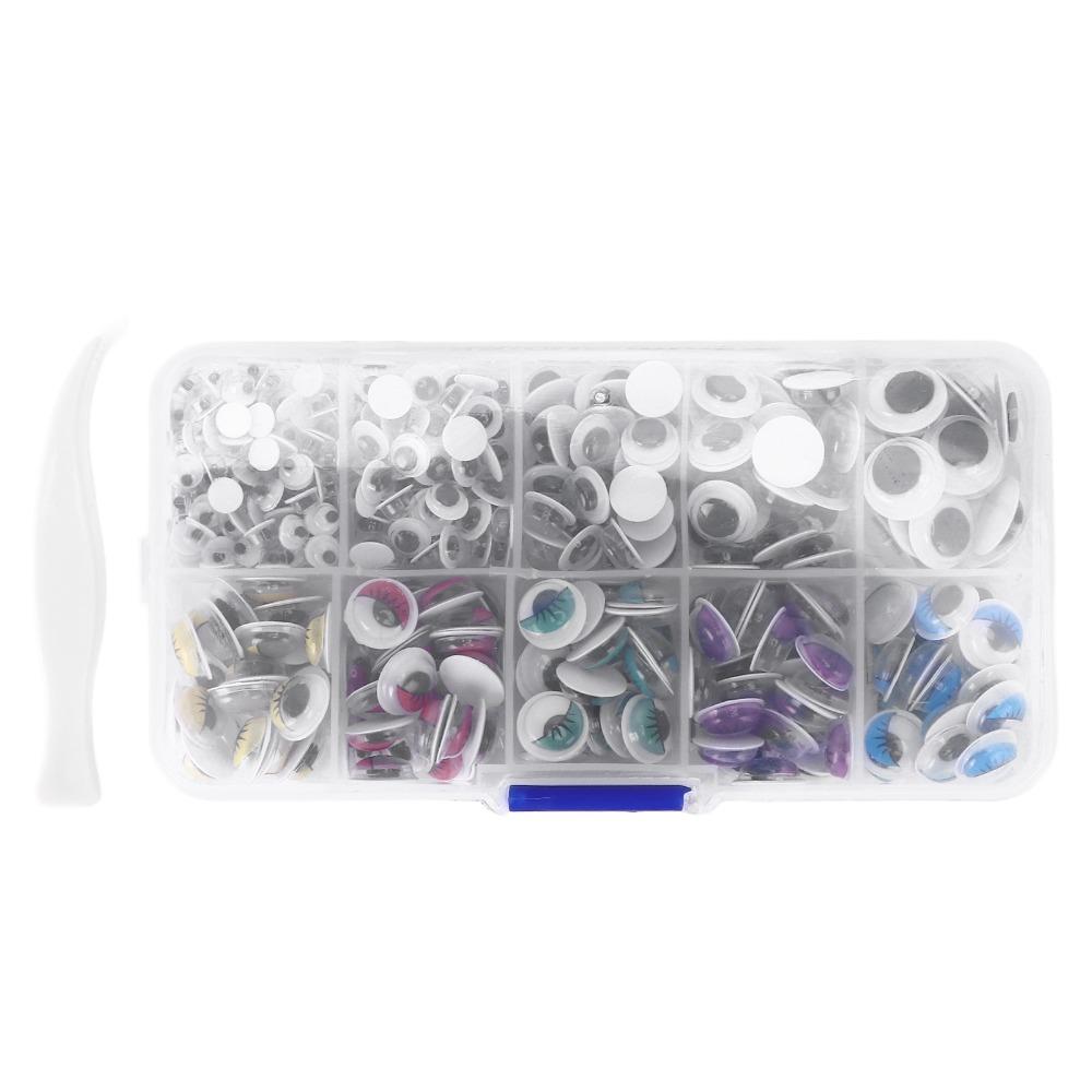 420pcs Plastic Box Included Wiggle Eyes Multi Purpose DIY Wiggle Eyes Wiggle Googly Eyes  DIY