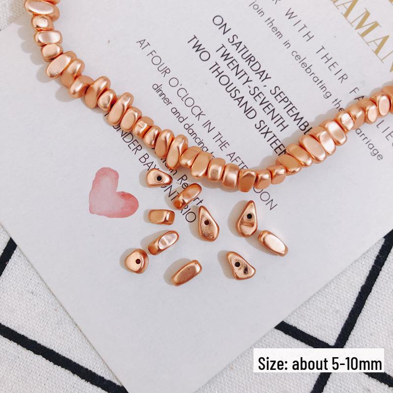 

Аксессуары для браслетов и сережек ручной работы: Гальванизированные нерегулярные золотые бусины