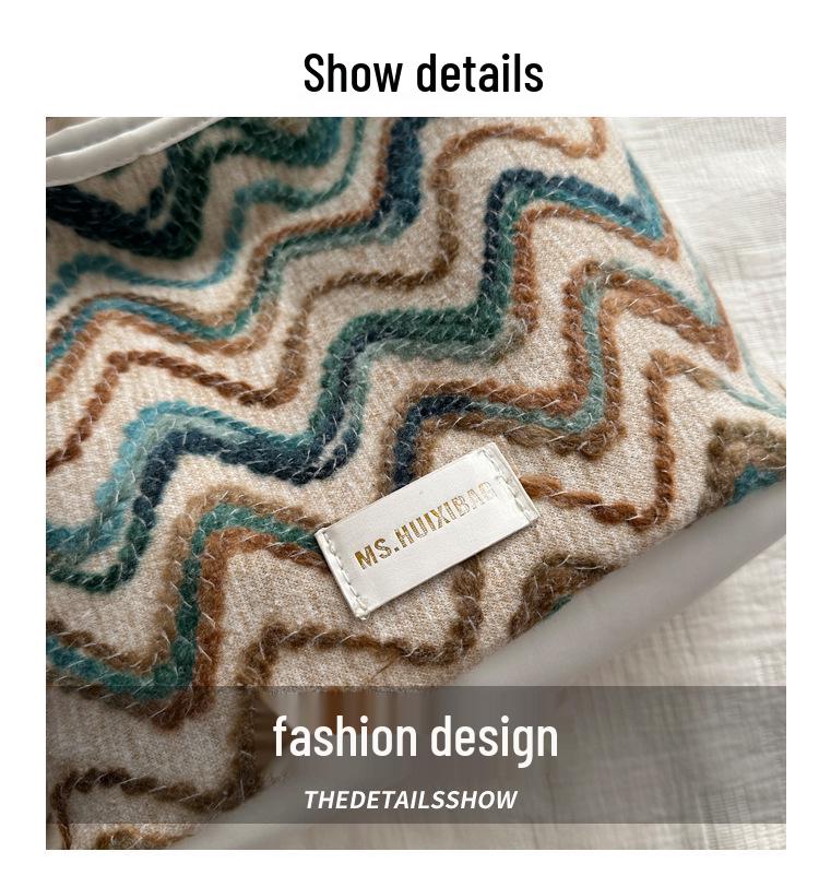 2024 Damen Bohemian Tweed Bucket Bag - Vielseitige, modische Schultertasche mit großem Fassungsvermögen für den Frühling