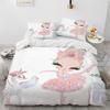 Cartoon Cute Ballet Girl Ballerina Comforter Bedding Set,Duvet Cover Bed Set Quilt Cover Pillowcase,Queen Size Bedding Set Kids