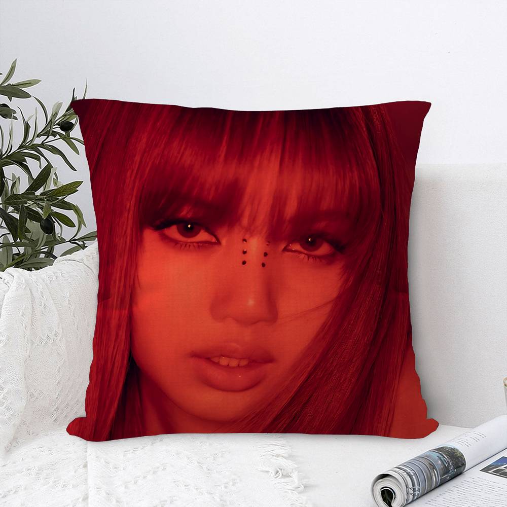 Kpop BBlack Groups Pinkes Cushion Cover Pillow Cover Decor Pillowcase Printed Cushion Case for Couch