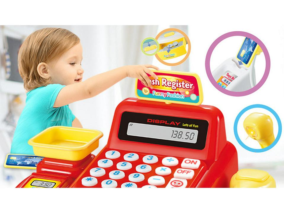 Children's Interactive Toy: Supermarket Cash Register with Lights