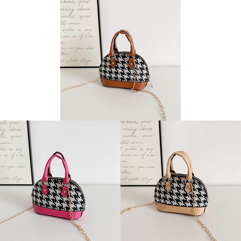 Shell Bag For Kids With Pu Material And Color Block Design For Daily Use