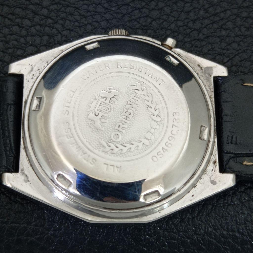 AUTOMATIC 46941 VINTAGE ORIENT CRYSTAL JAPAN MENS ORIGINAL DIAL WATCH a704893-1