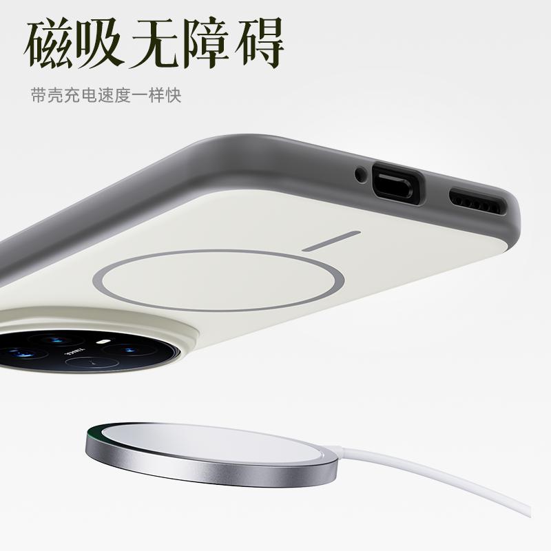 Für Honor Magic8 und Magic 8 Pro Hülle Magsafe Matt Babyhaut Touch-Oberfläche Anti-Fingerabdruck Robuste Hybrid-Hülle Cover