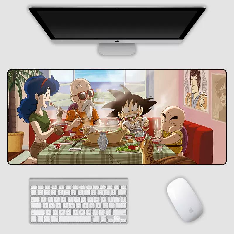 2026 Dragon Ball Leather Mouse Pad Son Goku Printing Pattern Large Size Game Gaming Keyboard Pad Boys Office Animation Non-slip Table Mat