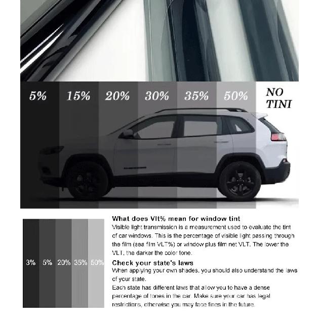 50X300cm Super quality high heat resistant car glass IR100% nano ceramic solar tint window film 5%~75%VLT