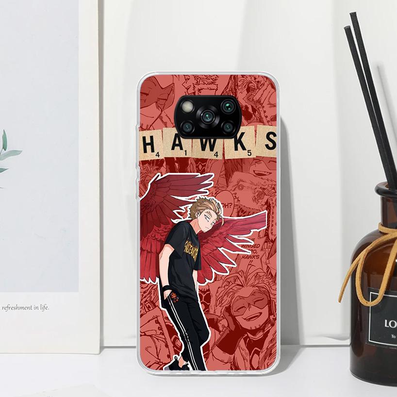 My Hero Hawks Phone Case For Xiaomi Poco X7 X6 X5 M7 M8 Pro F7 Ultra Redmi 15C 15 13C 13 12C 12 10 10C 10A Art Fundas Poco X7 X6
