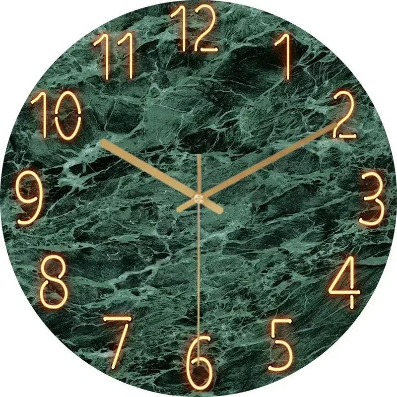 30cm glass living room wall clock quartz clock wall watch modern simple silent clock, fashionable