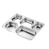 304 Stainless Steel Dinner Plate Serving Dish Rustproof Dishware For Family Outdoor Camping Kitchen Use