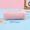 Bview Art Solid Color Plush Pen Pouch Student Stationery Organizer