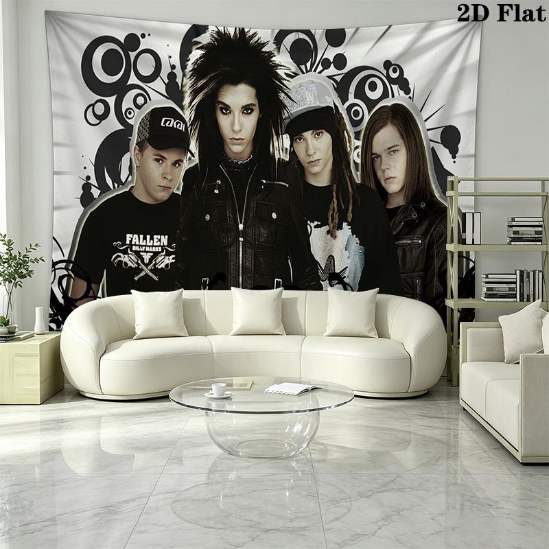 TH Band Wall Tapestry Aesthetic Wall Hanging Printed Fabric Blanket Decorative Tapestries for Bedroom Living Room Home Decor