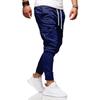 Men Solid Drawstring Loose Casual Athletic Long Jogger Pants