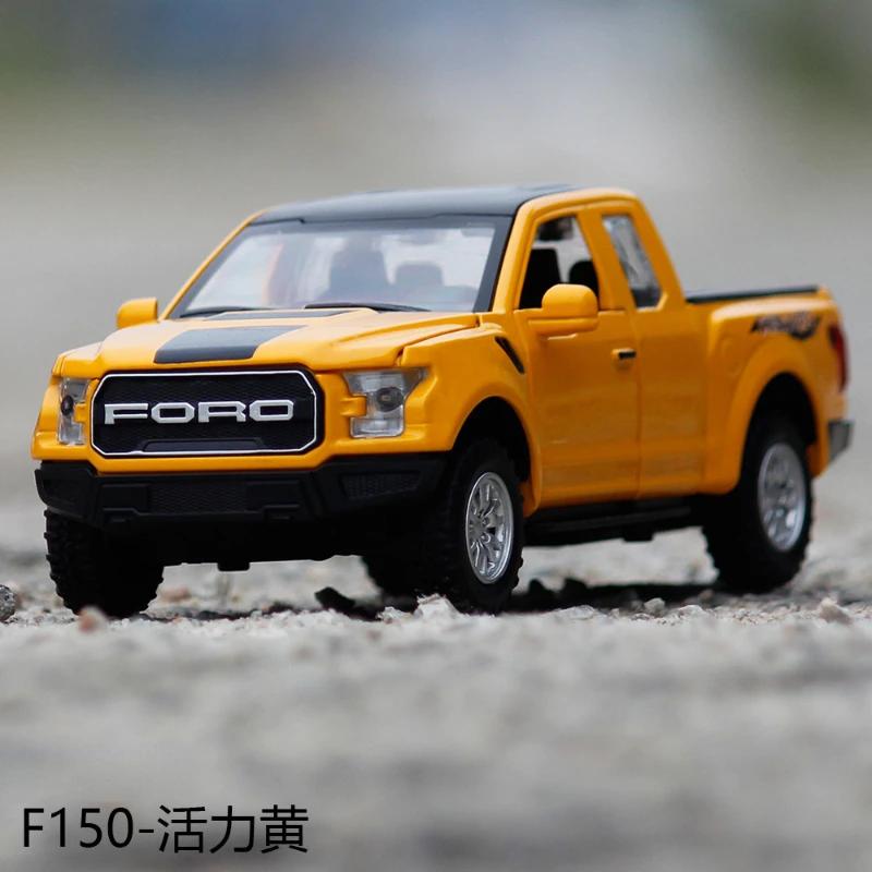 Νέο 1:32 Ford Raptor F150 Pickup όχημα εκτός δρόμου από χυτό μεταλλικό κράμα Μοντέλο αυτοκινήτου Ηχητικό φως Συλλογή τραβήγματος πίσω Παιδικά παιχνίδια Δώρα A188