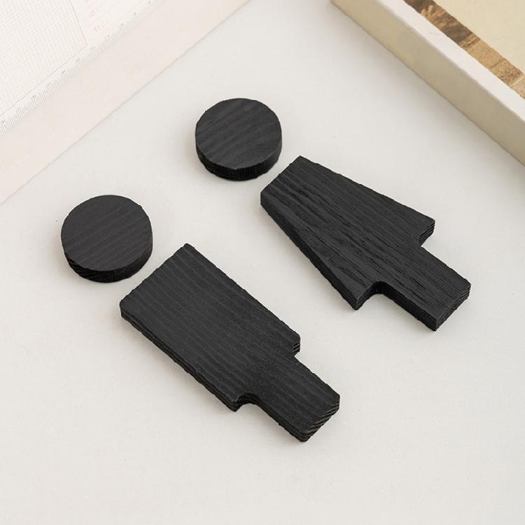 Wood Toilet Sign Men and Women Bathroom Signs Set Restroom Signage Bathroom Door Signs Washroom Signboard for Home Use