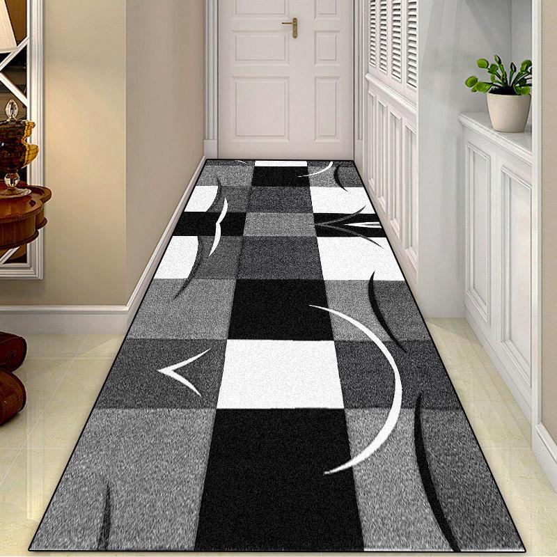 Modern Corridor Carpet Non-slip Staircase Foot Mat Runway Washable Corridor Area Geometric Rugs Hotel Porch Entrance Door Mat