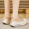 Women Platform Loafers Students Casual Leather Elevator Shoes Thick Sole Height Increase Sneakers
