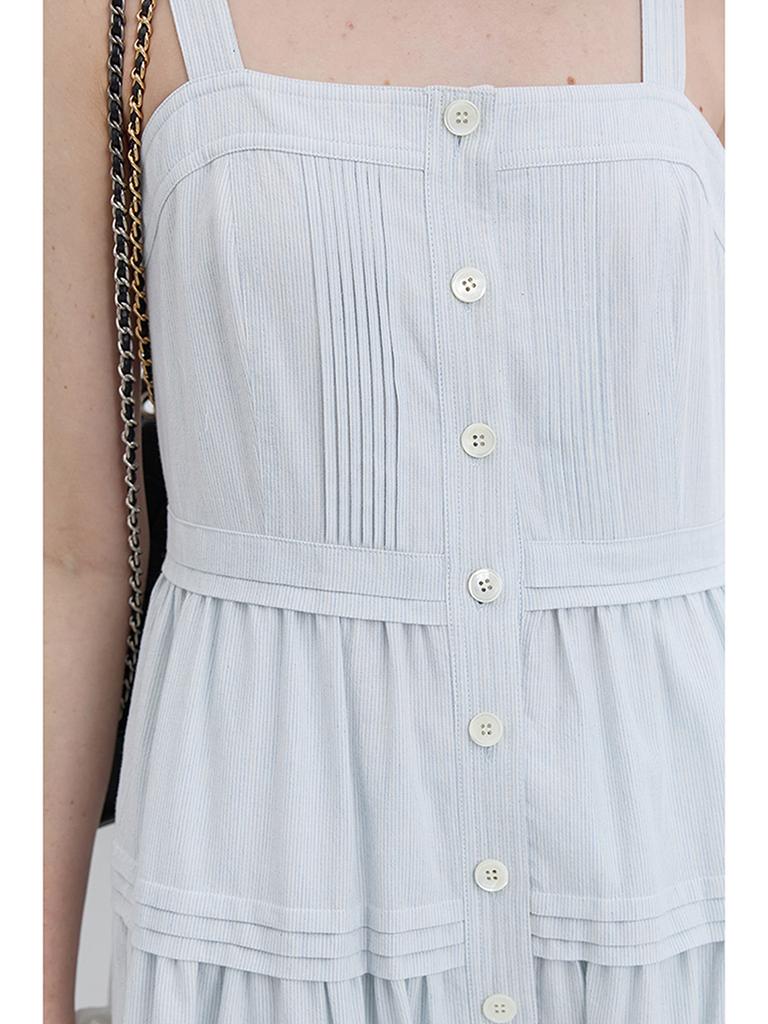 Deonseuteu Squar-Neck Sleeveless Dress_Uddr5B230_Soft Blue Stripe