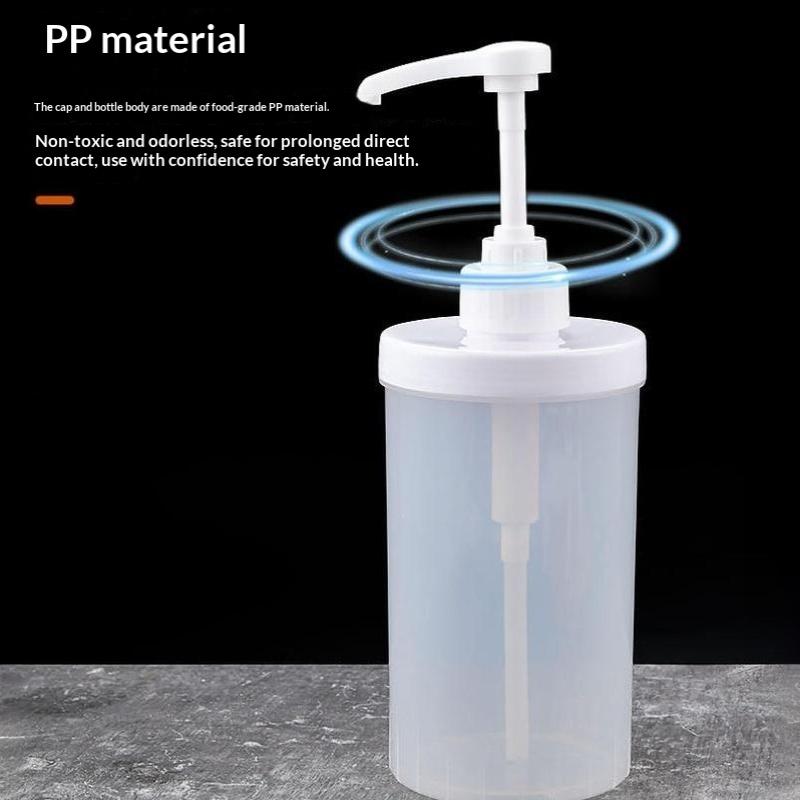 1Pcs Kitchen Honey Container 5-30Cc Liquid Dispenser With Scale Coffee Syrup Bee Drip Bottle With Hydraulic Pump And Nozzle Head