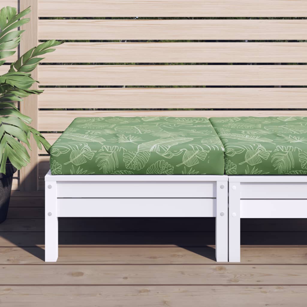 Pallet Cushion with Leaf Pattern 60 x 60 x 8 cm Oxford Fabric