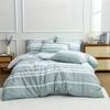 3-piece Duvet Cover Set Printed Stripes Microfiber Duvet Sets Bedding Bohemian Modern Farmhouse Style for Men and Women
