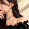 French Love Milk White Earrings Simple Versatile Stud Earrings Women'S Niche Design High-End Temperament Ear Jewelry