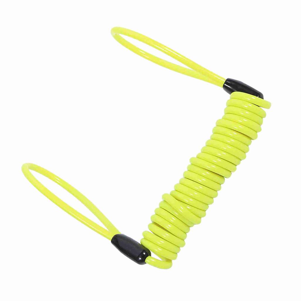 Motorcycle Bike Alarm Disc Lock Antitheft Security Spring Reminder Coil Cable Orange
