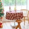 Party Table Cloth Christmas Day Winter Chinese New Year Decorations Indoor Table Fabric Checked Cover Cloth