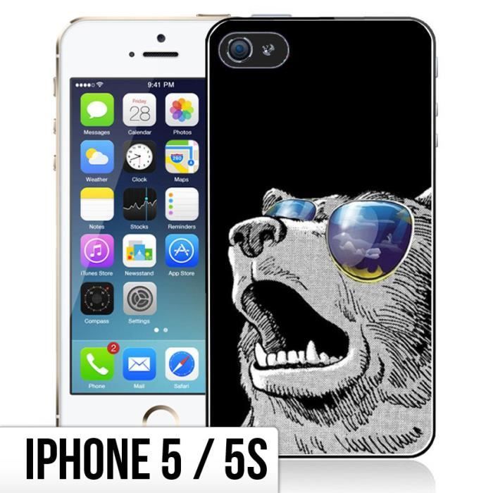 Coque iPhone 5-5S Ours Lunettes