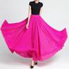 720 Degree Chiffon Skirt Women Long Skirt Dancers Practice Wear Solid Colour Ballet Gypsy Professional Stage Dance Dresses