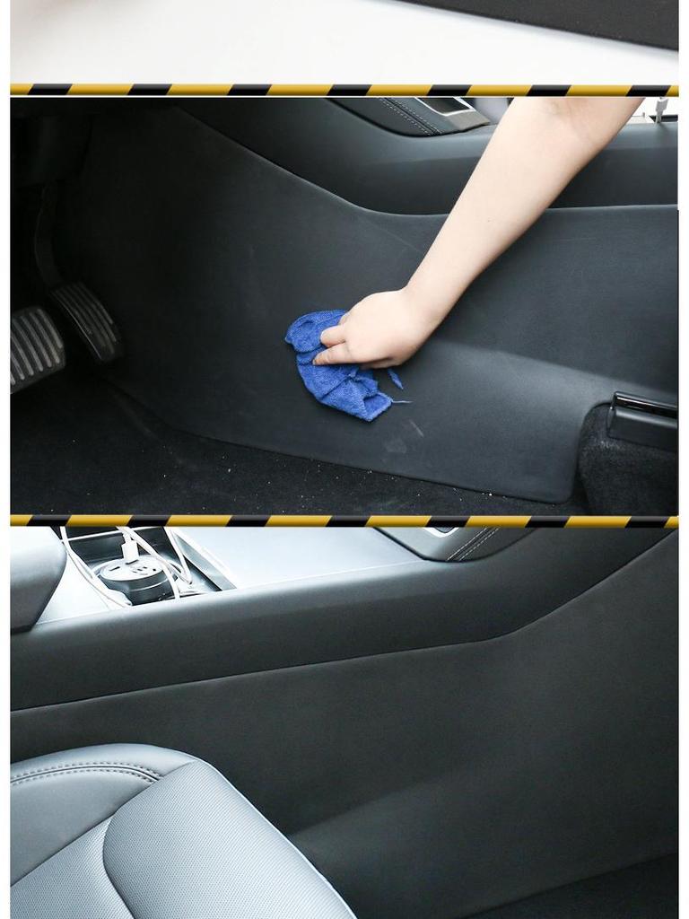 Six-Seater Tesla Model Y/YL Center Console Anti-Kick TPE Protective Panels