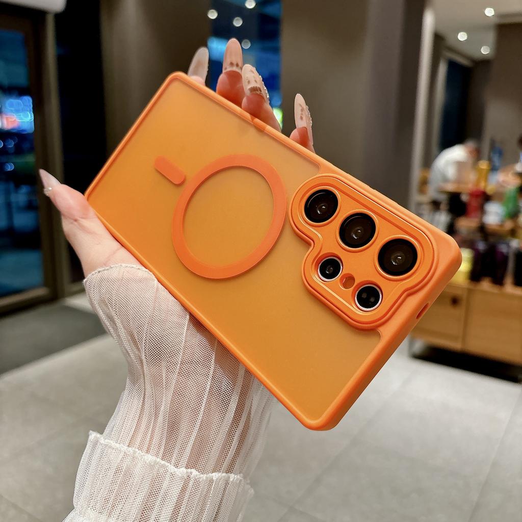 Applicable to Samsung S26Ultra mobile phone case, matte skin feel belt, lens film, magnetic suction S25PLUS anti-drop protective case