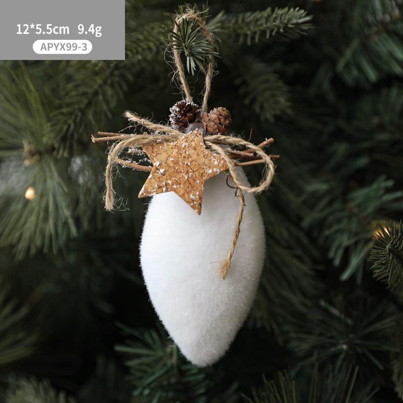 White Foam Christmas Ball Ornaments Xmas Tree Hanging Snowflake Bell Pendants Navidad Home Party Decorations 2025 New Year Gifts